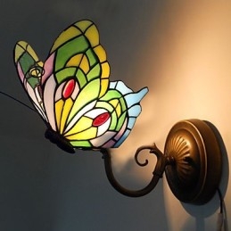 Europees Mediterrane Gecontracteerde Landelijke Creatieve Smeedijzeren Wandlamp Glazen Verlichting