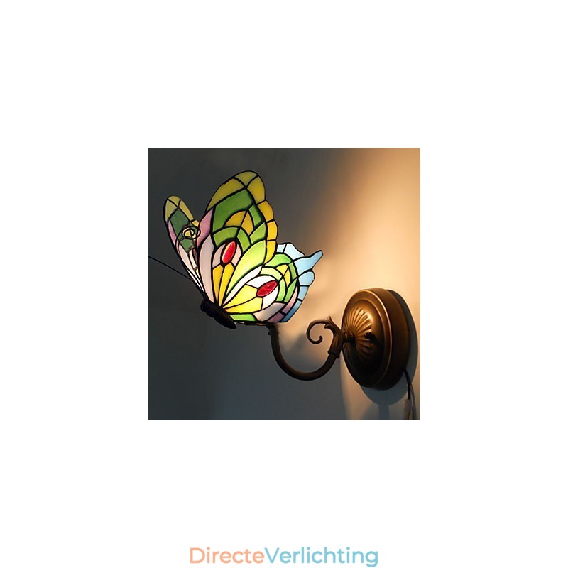 Europees Mediterrane Gecontracteerde Landelijke Creatieve Smeedijzeren Wandlamp Glazen Verlichting