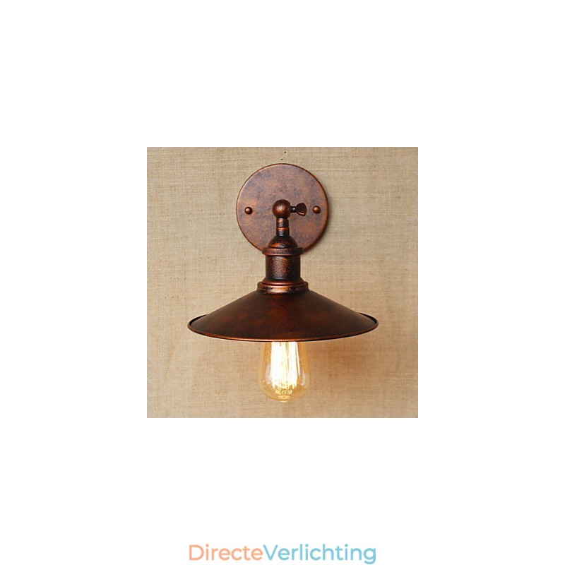 Minimalistische industriële stijl villa voor het kerkpad Nostalgische paraplu Rode bronzen decoratieve wandlamp