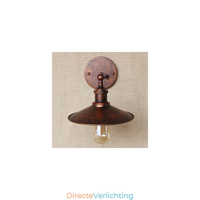 Minimalistische industriële stijl villa voor het kerkpad Nostalgische paraplu Rode bronzen decoratieve wandlamp