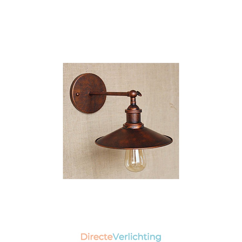 Minimalistische industriële stijl villa voor het kerkpad Nostalgische paraplu Rode bronzen decoratieve wandlamp
