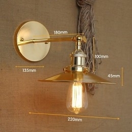 Minimalistische industriële stijl villa nostalgische gouden paraplu voor het kerkpad versierde muur