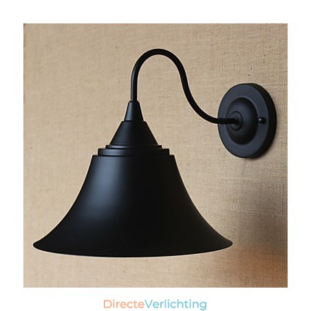 Amerikaanse Country Creatieve Persoonlijkheid Eenvoudige Kledingwinkel IJzeren Zwarte Hoorn Decoratieve Wandlamp Amerikaanse Country Creatieve Persoonlijkheid Eenvoudige Kledingwinkel IJzeren Zwarte Hoorn Decoratieve Wandlamp