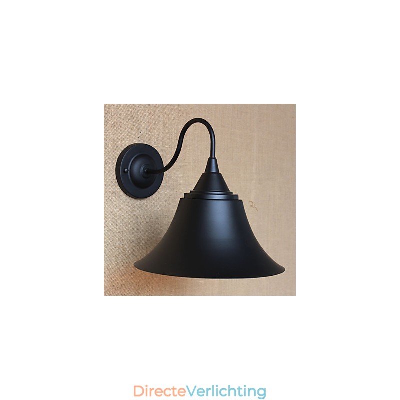 Amerikaanse Country Creatieve Persoonlijkheid Eenvoudige Kledingwinkel IJzeren Zwarte Hoorn Decoratieve Wandlamp