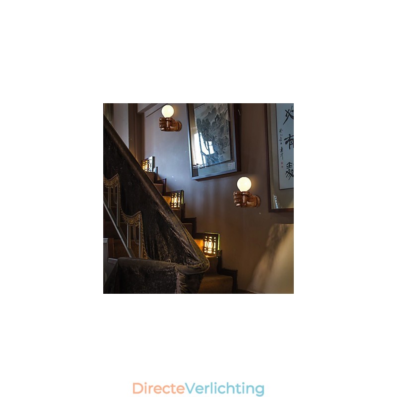 Europese Muur Rechterhand Creatieve Retro Vuist Wandlamp Verlichting