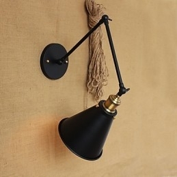 Amerikaanse landelijke pastorale stijl minimalistische tweepersoonsbed lange arm wandlamp gangpad kanaal magazijn entree