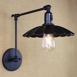 Slaapkamer Bedlamp Hotel Engineering Restaurant Retro Matte Zwarte Riem Lange Arm Dubbele Schakelaar Muur