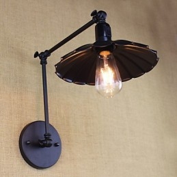 Slaapkamer Bedlamp Hotel Engineering Restaurant Retro Matte Zwarte Riem Lange Arm Dubbele Schakelaar Muur