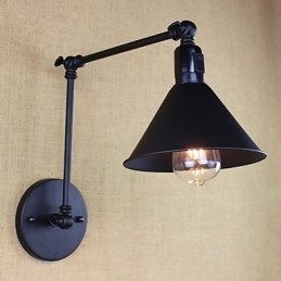 Retro Matte Zwarte Riem Lange Arm Dubbele Schakelaar Muur