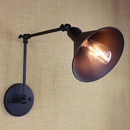 Retro Matte Zwarte Riem Lange Arm Dubbele Schakelaar Muur