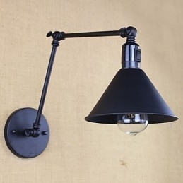 Retro Matte Zwarte Riem Lange Arm Dubbele Schakelaar Muur