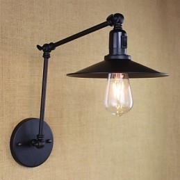 Retro Matte Zwarte Riem Lange Arm Dubbele Schakelaar Muur