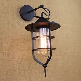 Retro kledingwinkel restaurant scène decoratieve wandlamp