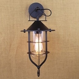Retro kledingwinkel restaurant scène decoratieve wandlamp