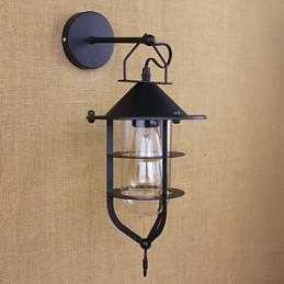 Retro kledingwinkel restaurant scène decoratieve wandlamp