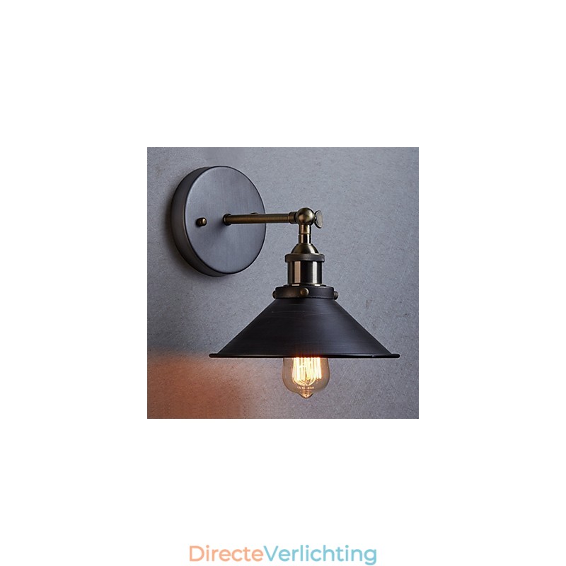 Industriële Vintage Edison Simplicity 1-lichts wandlamp Eetkamer Studeerkamer Kantoor Gang Metalen wandlamp