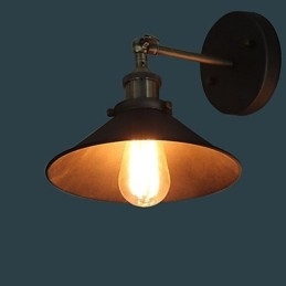 Industriële Vintage Edison Simplicity 1-lichts wandlamp Eetkamer Studeerkamer Kantoor Gang Metalen wandlamp
