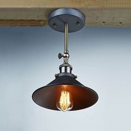 Industriële Vintage Edison Simplicity 1-lichts wandlamp Eetkamer Studeerkamer Kantoor Gang Metalen wandlamp