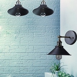 Industriële Vintage Edison Simplicity 1-lichts wandlamp Eetkamer Studeerkamer Kantoor Gang Metalen wandlamp