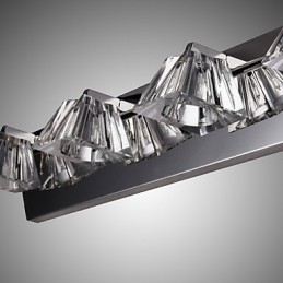 Moderne wandlamp met glazen kap 4 lampen spiegelfront
