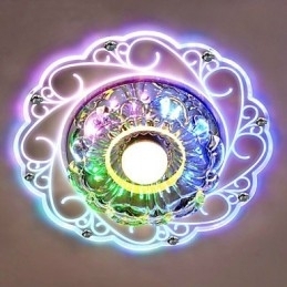 Kristallen plafondlamp Spotlight SMD 3W Creatieve lamp Buislamp Kleurrijke kleur Koepellamp