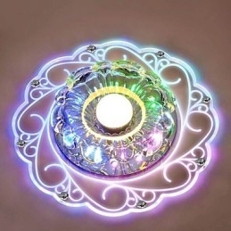 Kristallen plafondlamp Spotlight SMD 3W Creatieve lamp Buislamp Kleurrijke kleur Koepellamp