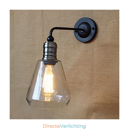 Transparante glazen wandlamp in mediterrane Amerikaanse landelijke stijl Transparante glazen wandlamp in mediterrane Amerikaanse landelijke stijl