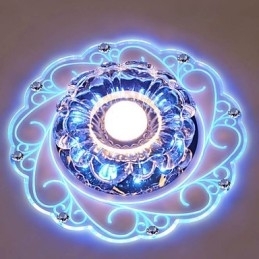 Kristallen plafondlamp Spotlight SMD 3W Creatieve lamp Buislamp Kleurrijke kleur Koepellamp