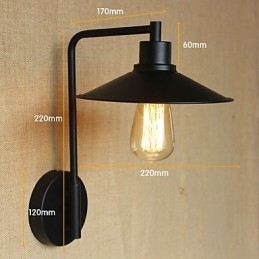 Retro decoratieve smeedijzeren wandlamp