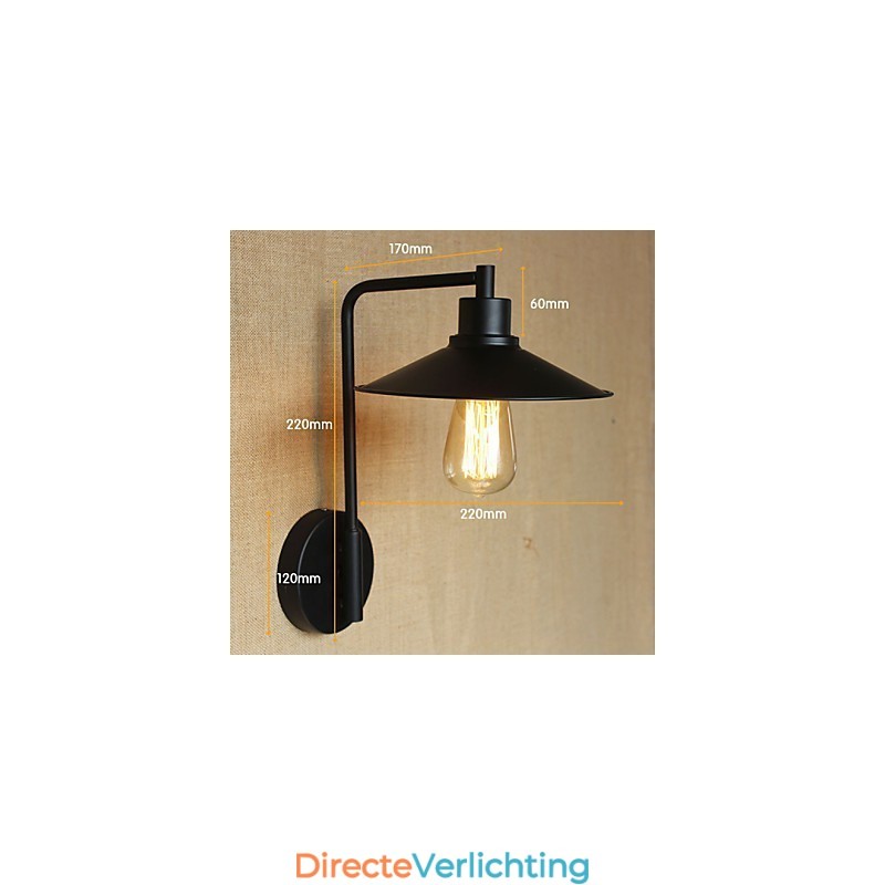 Retro decoratieve smeedijzeren wandlamp