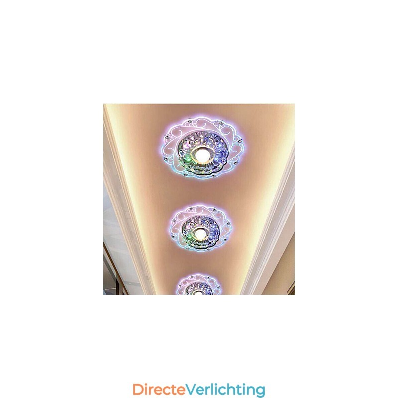Kristallen plafondlamp Spotlight SMD 3W Creatieve lamp Buislamp Kleurrijke kleur Koepellamp