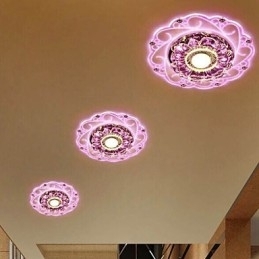 Kristallen plafondlamp Spotlight SMD 3W Creatieve lamp Buislamp Kleurrijke kleur Koepellamp