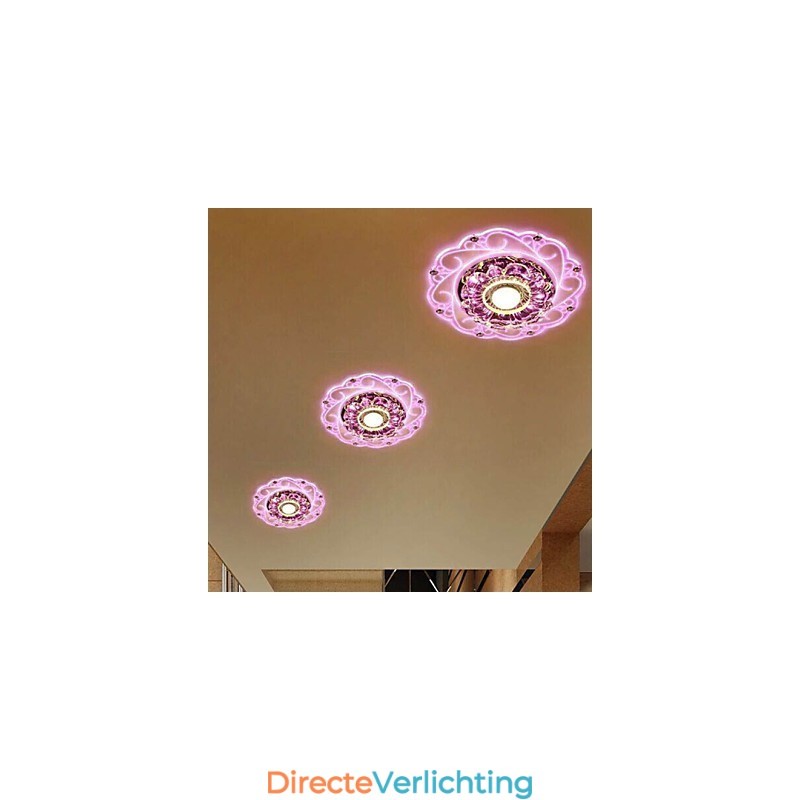 Kristallen plafondlamp Spotlight SMD 3W Creatieve lamp Buislamp Kleurrijke kleur Koepellamp
