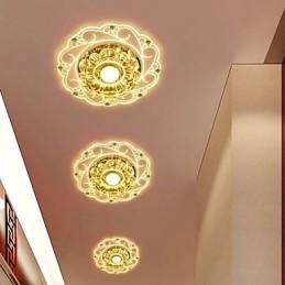 Kristallen plafondlamp Spotlight SMD 3W Creatieve lamp Buislamp Kleurrijke kleur Koepellamp