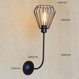 Amerikaanse Country Creative Iron Elbow Antieke Enkele Hoofdlamp Nachtkastje