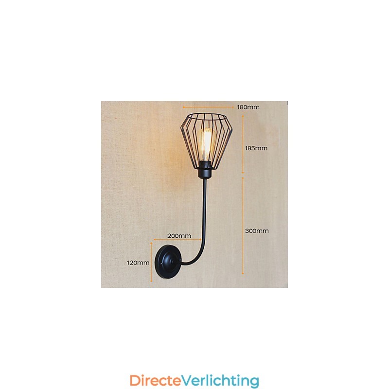 Amerikaanse Country Creative Iron Elbow Antieke Enkele Hoofdlamp Nachtkastje