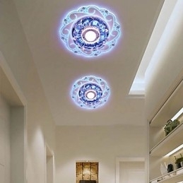 Kristallen plafondlamp Spotlight SMD 3W Creatieve lamp Buislamp Kleurrijke kleur Koepellamp