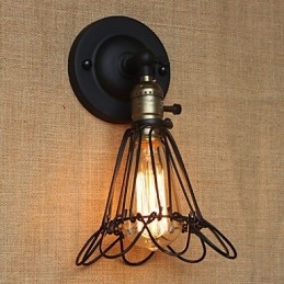 Amerikaanse industriële stijl decoratieve wandlamp ijzeren gaashekwerk
