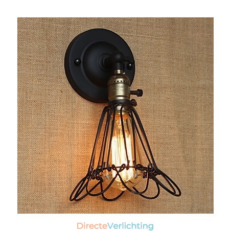 Amerikaanse industriële stijl decoratieve wandlamp ijzeren gaashekwerk Amerikaanse industriële stijl decoratieve wandlamp ijzeren gaashekwerk
