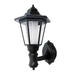 Zonne-energie wandlamp zwarte kap