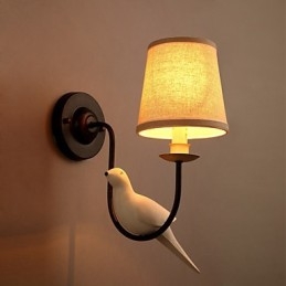 Noord-Amerikaanse vogels Europese creatieve stoffen kunst wandlamp verlichting