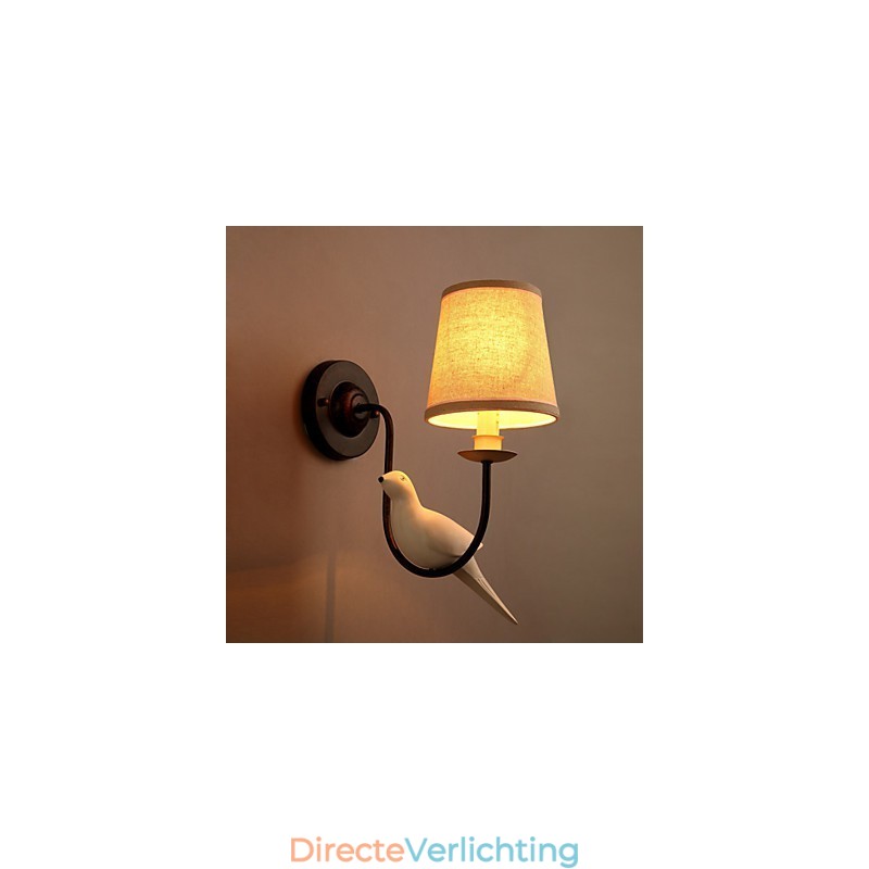 Noord-Amerikaanse vogels Europese creatieve stoffen kunst wandlamp verlichting