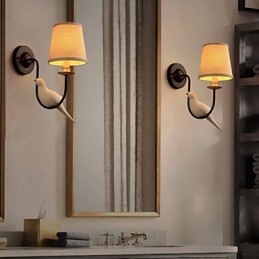 Noord-Amerikaanse vogels Europese creatieve stoffen kunst wandlamp verlichting