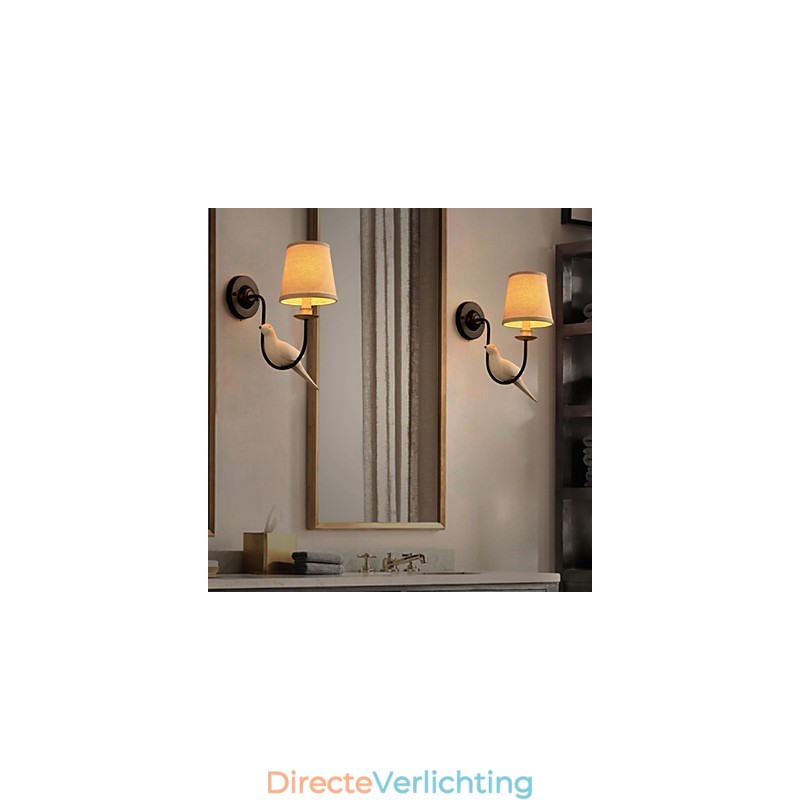 Noord-Amerikaanse vogels Europese creatieve stoffen kunst wandlamp verlichting