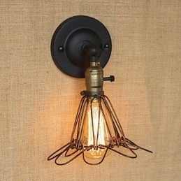 Amerikaanse industriële stijl hek roestig ijzer gaas decoratieve wandlamp