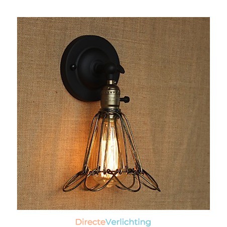 Amerikaanse industriële stijl hek ijzeren gaas bronzen decoratieve wandlamp Amerikaanse industriële stijl hek ijzeren gaas bronzen decoratieve wandlamp