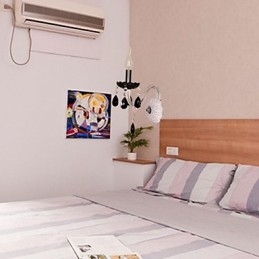 Zwarte kristallen wandlamp met kaarslamp