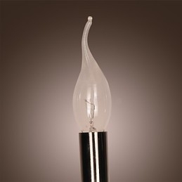 Zwarte kristallen wandlamp met kaarslamp