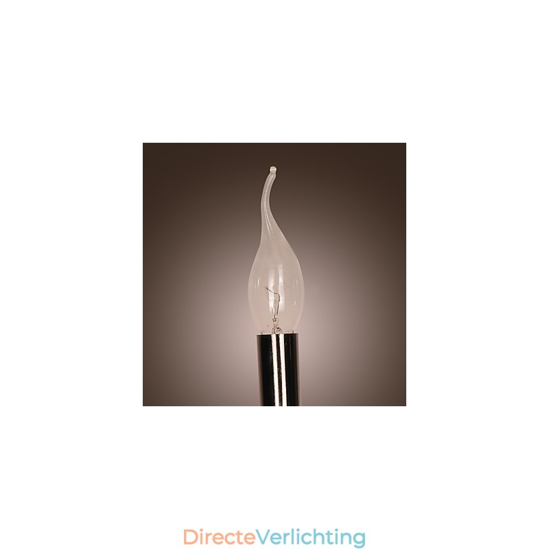 Zwarte kristallen wandlamp met kaarslamp