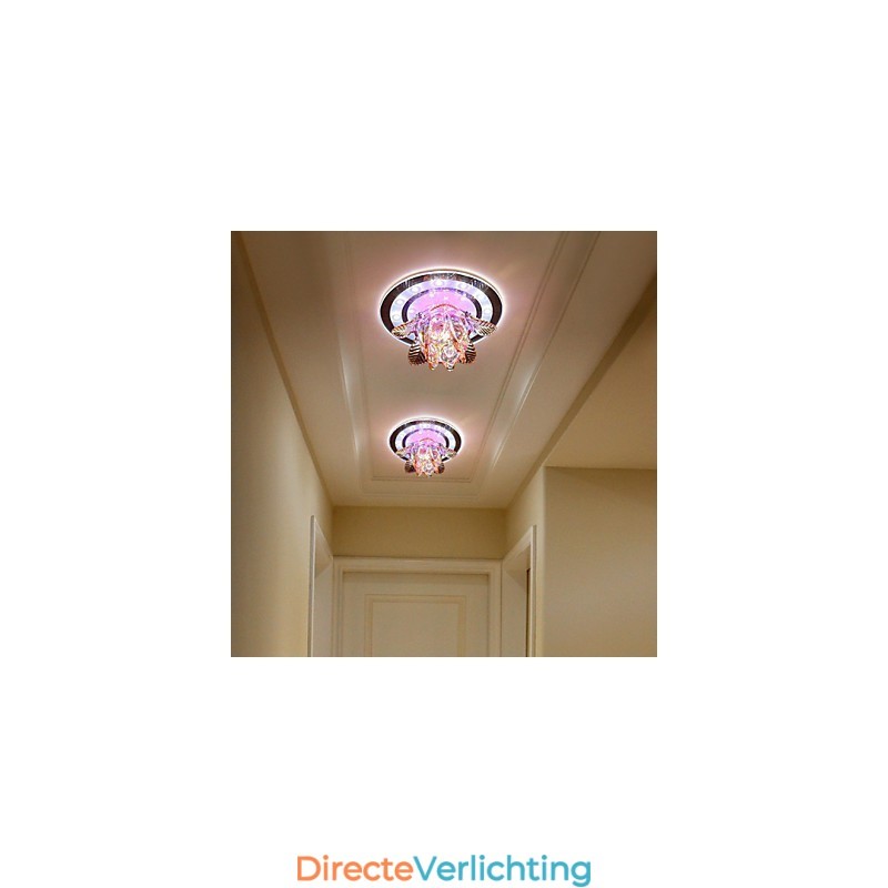 Circulair Kristal Idee Plafondlamp Buislicht Om Koepellamplicht Te Absorberen